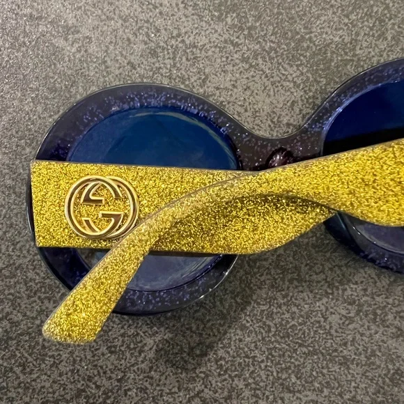 Gucci Red and Blue Glitter Sunglasses - READ Description - Picture 10 of 16